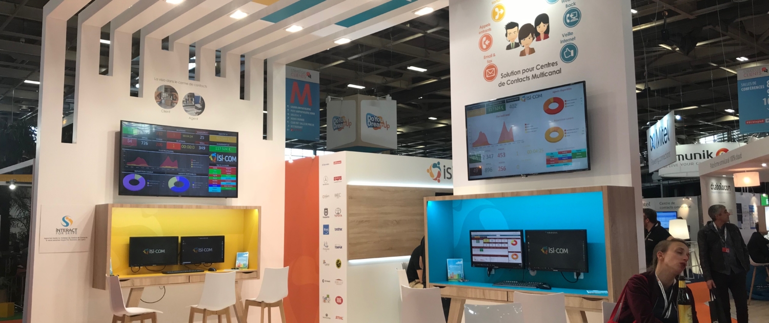 Stand ISI-COM par In'pulsion pour stratégie Clients 2018