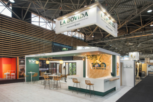 stand réalisé pour la société La Bovida par In'Pulsion, fabricant de stand, pour un salon professionnel
