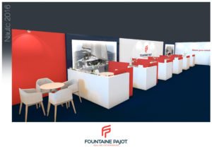Vue 3D partielle du stand Fountaine Pajot pour Nautic Paris par In'pulsion