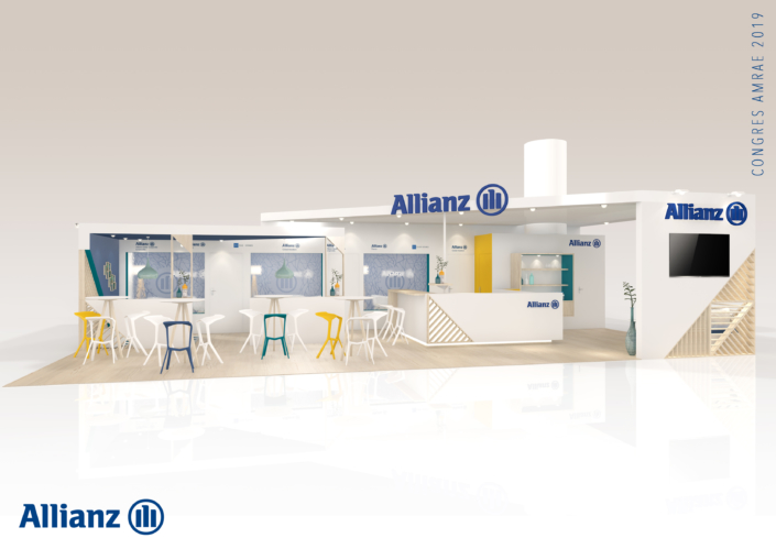 Conception du stand Allianz pour l'AMRAE à Deauville par In'pulsion