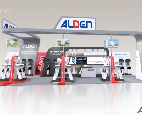 Photo du stand Alden au salon de Düsseldorf, réalisé par In'Pulsion, fabricant de stand en France et en Europe