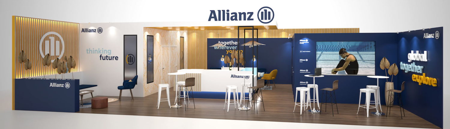 Stand Allianz à l'AMRAE, réalisé par InPulsion