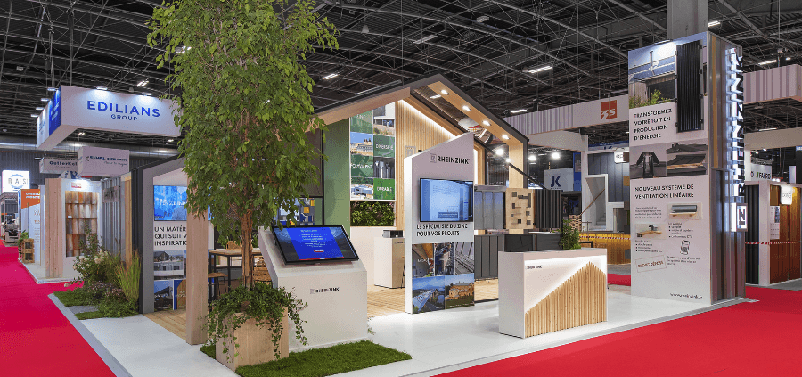 Photo de l'espace de vente de Wienerberger, réalisé par In'Pulsion, concepteur de stand