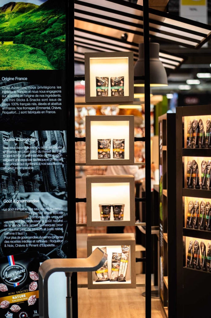 photo du stand sur mesure pour un chocolatier pour le salon SIRHA réalisé par In'Pulsion