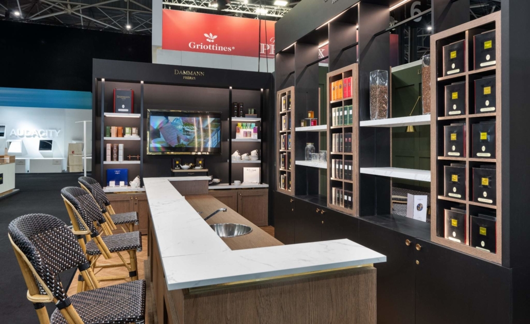 photo du stand sur mesure Dammann pour le salon SIRHA réalisé par In'Pulsion