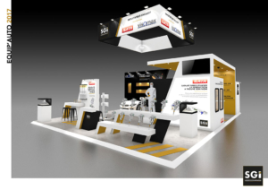 Photo du stand de SGI réalisé par In'Pulsion pour le Salon Equip'Auto