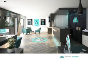 Esquisse d'un espace de vente intérieur, le savoir faire d'InPulsion en matière d'agencement boutique