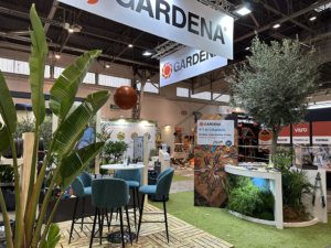 photo d'un stand réalisé par In'Pulsion pour l'expert d'extérieurs Gardena
