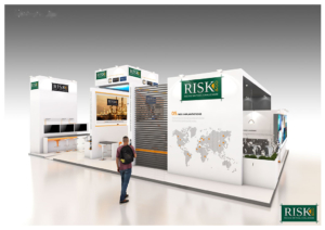 Esquisse d'un stand Eurosatory, un projet imaginé par In'Pulsion