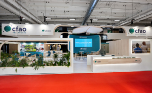 Photo d'un stand salon Pharmagora, réalisé par In'Pulsion pour CFAO Laborex