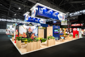 Photo du stand de COLEX sur le SIAL, une réalisation d'In'Pulsion, concepteur de stand