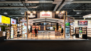 Photo d'un stand réalisé par In'Pulsion pour LOSTE, stand SIRHA