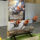 photo de 3 tronçonneuses de la marque Husqvarna, mises en valeur sur le stand salon des Maires imaginé par In'Pulsion