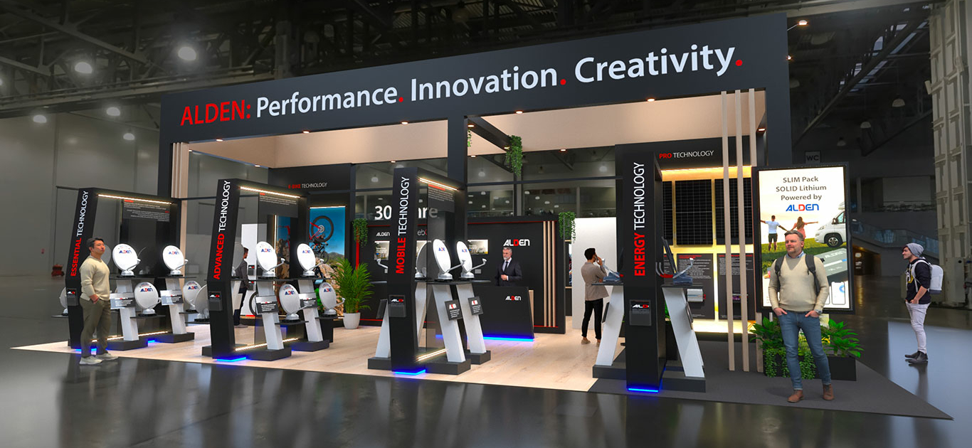 photo d'un stand réalisé pour le groupe Alden par Inpulsion, fabricant de stand
