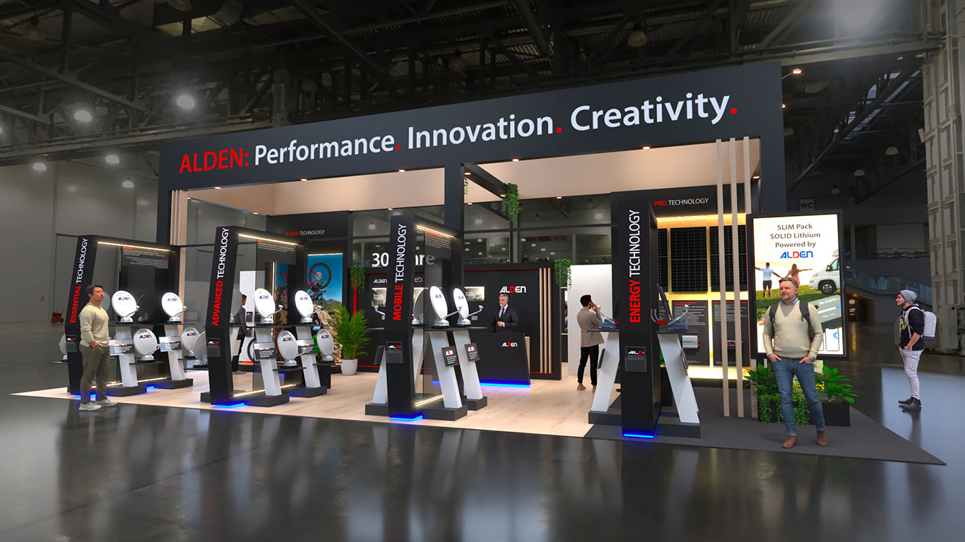 photo d'un stand réalisé pour le groupe Alden par Inpulsion, fabricant de stand
