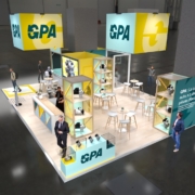 Photo du stand de la société GPA réalisé par l'expert In'Pulsion, un stand EquipAuto efficace