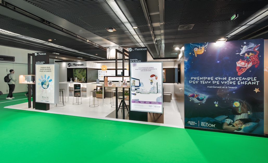 photo d'un stand made in In'Pulsion, standiste SFO, pour le Congrès d'Ophtalmologie