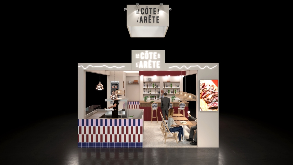 Photo du stand Franchisexpo de LCA Groupe, la Côte et l'Arête, réalisé par In'Pulsion