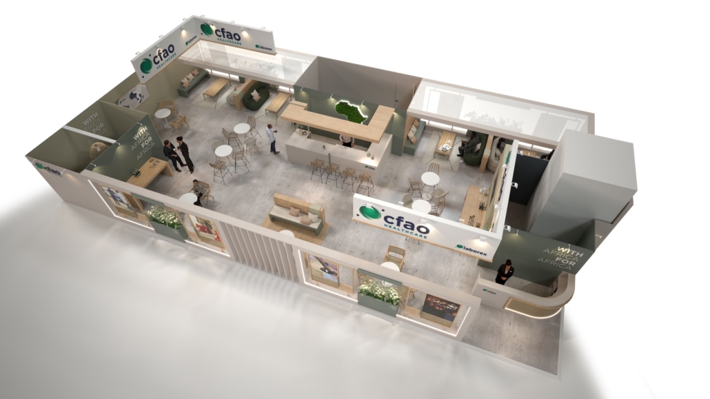 stand PharmagoraPlus réalisé pour CFAO Healthcare par In'Pulsion